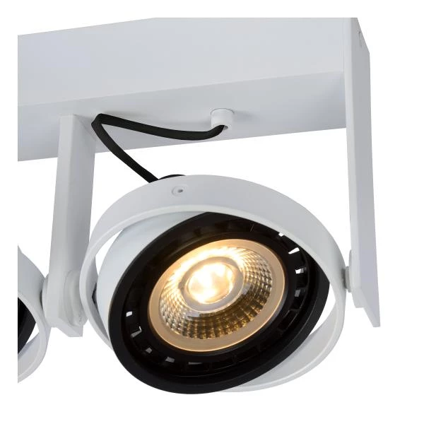 Lucide GRIFFON - Spot plafond - LED Dim to warm - GU10 - 2x12W 2200K/3000K - Blanc - détail 1